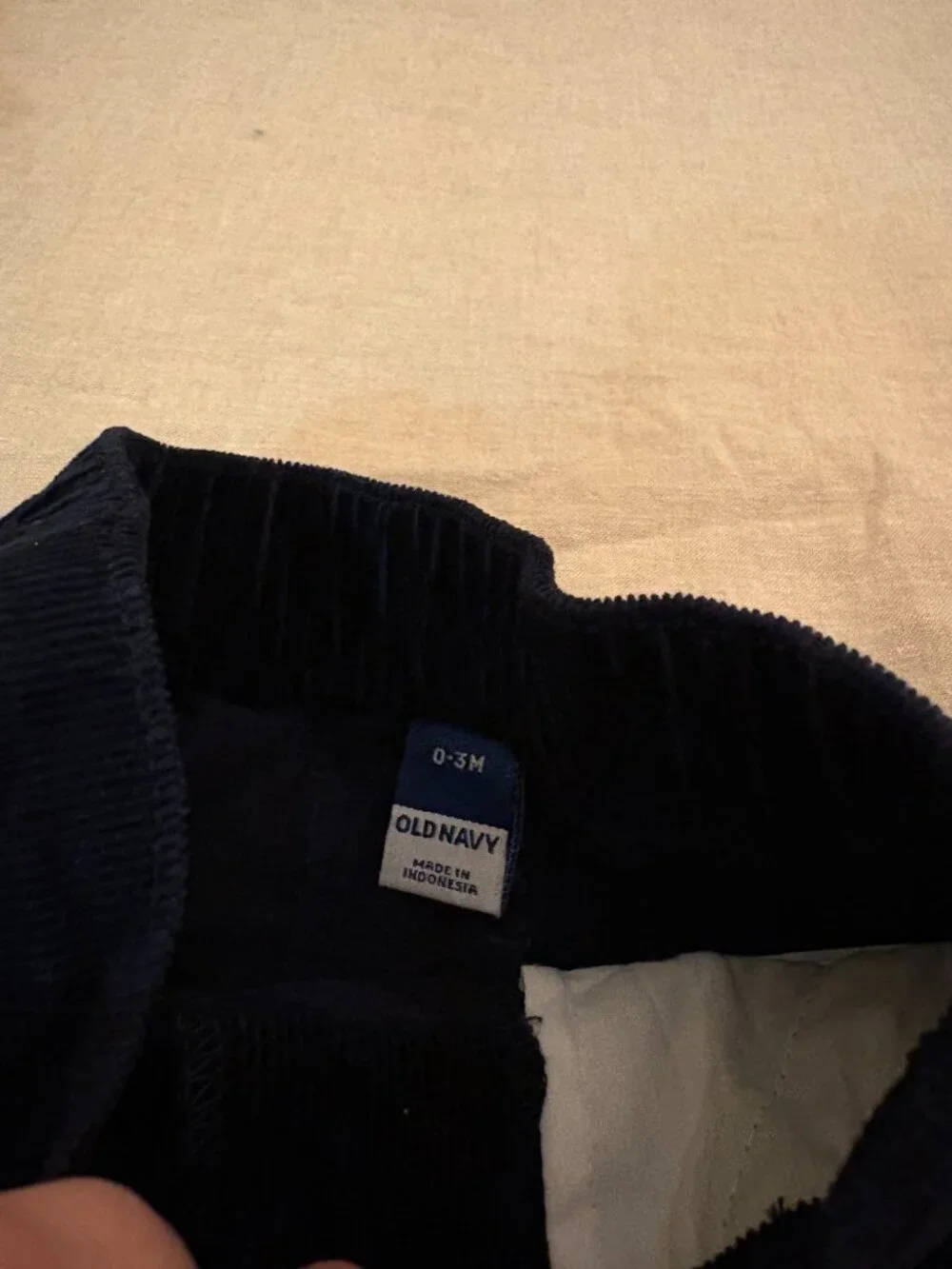 Old Navy Baby Boy 2pc Plaid Flannel Shirt & Corduroy Pants Set 0-3M